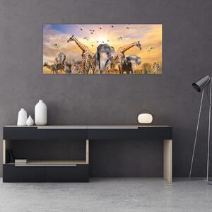 Slika - Afričke životinje (120x50 cm)