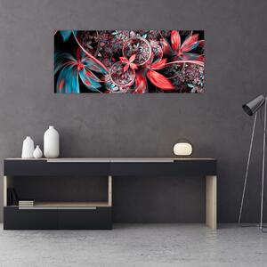 Apstraktna slika egzotičnog cvijeća (120x50 cm)