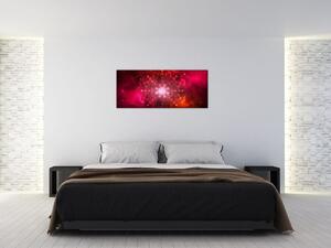 Slika crvene apstrakcije (120x50 cm)