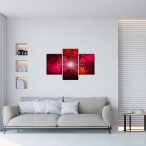 Slika crvene apstrakcije (90x60 cm)