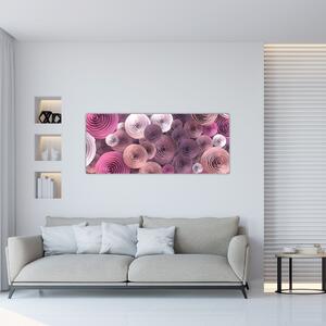 Apstraktna slika cvijeća ruže (120x50 cm)