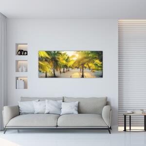 Slika - Žena i palme (120x50 cm)