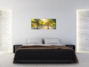 Slika - Žena i palme (120x50 cm)