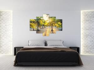 Slika - Žena i palme (150x105 cm)