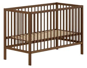 Smeđi dječji krevet od masivne bukve s podesivom visinom 60x120 cm Dino – Vipack