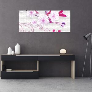 Slika grančice s cvijetovima (120x50 cm)