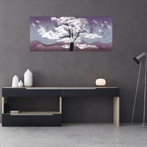 Slika - Stablo u oblacima (120x50 cm)
