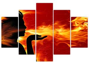 Slika žene s plamenom (150x105 cm)