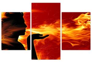 Slika žene s plamenom (90x60 cm)