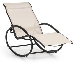 Blumfeldt Santorini, stolica za ljuljanje, ležaljka, aluminij, poliester, bež boja