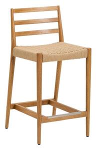 Barska stolica od punog hrasta u prirodnoj boji (visine sjedala 65 cm) Analy – Kave Home