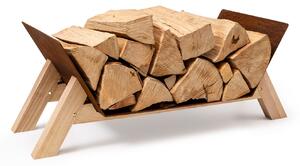 Blumfeldt Langdon Wood Black, stalak za drvo, 68 × 38 × 34 cm, željezo i drvo