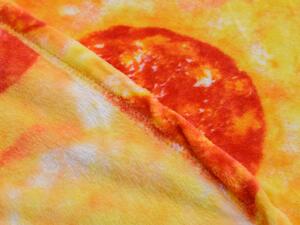 Deka od mikropliša PIZZA narančasto-crvena