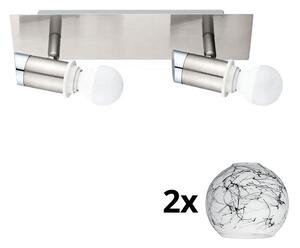Eglo - LED Reflektorska svjetiljka MY CHOICE 2xE14/4W/230V krom/bijela/crna