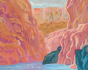 Ilustracija Pink rocks, Eleanor Baker, (40 x 30 cm)