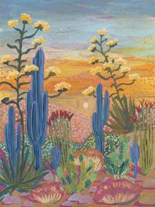 Ilustracija Colorful desert, Eleanor Baker, (30 x 40 cm)