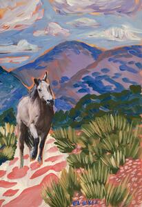 Ilustracija Horse exploring, Eleanor Baker, (26.7 x 40 cm)
