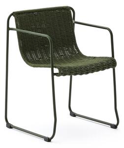 Zelena metalna vrtna stolica Maurina – Kave Home