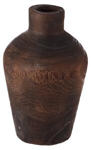 Hogewoning Drvena visoka vaza tamna 19 cm