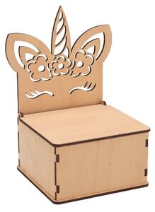 AtmoWood Drvena kutija za nakit sa jednorogom