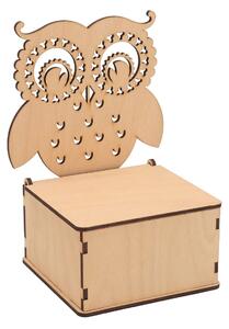 AtmoWood Drvena kutija za nakit sa sovom