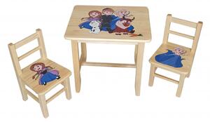 AtmoWood Drveni dječji stolić sa stolicama - Ledeno kraljevstvo