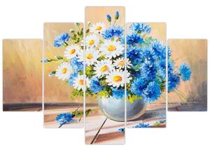 Naslikana slika cvijeća u vazi (150x105 cm)