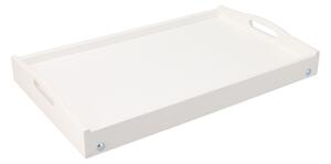 AtmoWood Drveni poslužavnik za krevet 50x30 cm bijeli