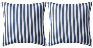 VidaXL Vrtni jastuci s prugastim uzorkom 2 kom 45 x 45 cm mornarsko plavi
