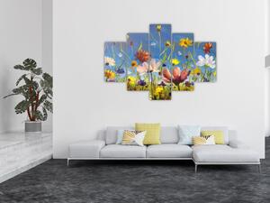 Naslikana slika procvjetale livade (150x105 cm)
