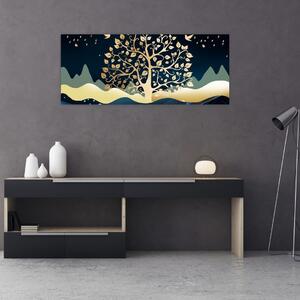 Slika zlatnog stabla (120x50 cm)