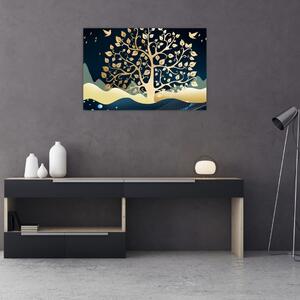 Slika zlatnog stabla (90x60 cm)