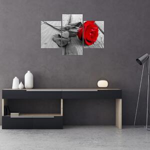Slika crvene ruže (90x60 cm)