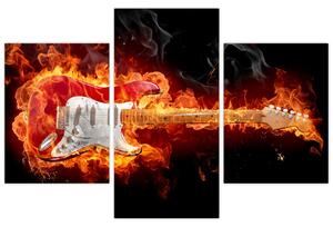 Slika - Gitara u plamenu (90x60 cm)