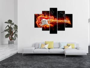 Slika - Gitara u plamenu (150x105 cm)