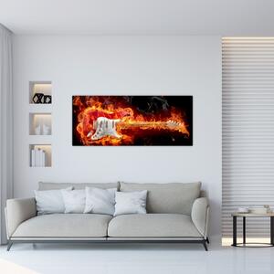 Slika - Gitara u plamenu (120x50 cm)