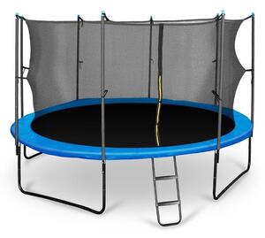 KLARFIT Rocketboy 430, 430 cm trampolin, unutarnja sigurnosna mreže, široke ljestve, plava