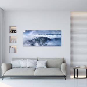 Slika šume u magli (120x50 cm)