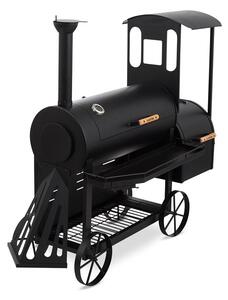 Klarstein DAMPFLOK, grill s pušnicom, 3 mm, čelik, crni
