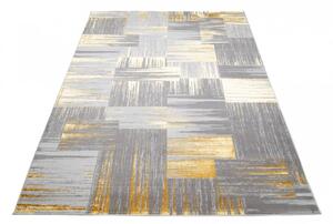 Moderan sivi tepih za dnevni boravak sa zlatnim motivom Širina: 80 cm | Duljina: 150 cm