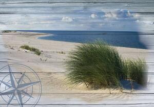 Foto tapeta - Slika plaže - imitacija ploče (152,5x104 cm)
