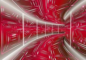 Foto tapeta - Crveni hodnik (152,5x104 cm)
