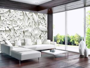 Foto tapeta - Alabaster bijela apstrakcija (152,5x104 cm)