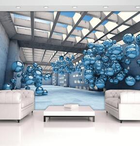 Foto tapeta - 3D plavi modernizam (152,5x104 cm)