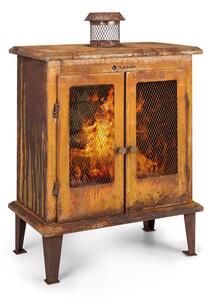 Blumfeldt Flame Locker, ognjište, vintage vrtni kamin, 58 x 30 cm, čelik, izgled hrđe