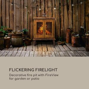 Blumfeldt Flame Locker, ognjište, vintage vrtni kamin, 58 x 30 cm, čelik, izgled hrđe
