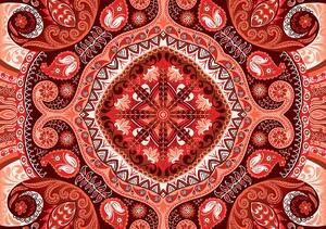 Foto tapeta - Crveni mozaik (152,5x104 cm)