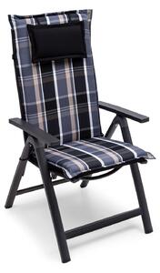Blumfeldt Elbe, navlaka, navlaka za fotelju, visoki naslon, vrtna stolica, Dralon, 50x120x8cm, 4 x navlaka
