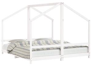 VidaXL Okvir za dječji krevet bijeli 2 x (90x200) cm masivna borovina