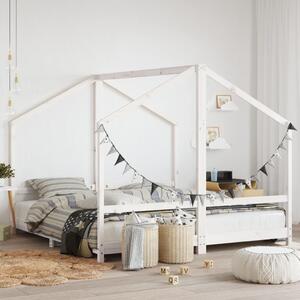 VidaXL Okvir za dječji krevet bijeli 2x(90x190) cm masivna borovina